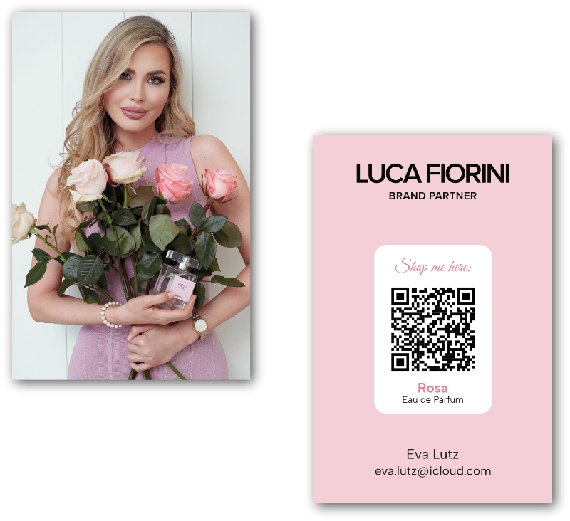 Luca Fiorini_Rosa Duft_Visitenkarten